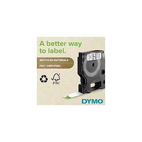 Dymo S0718040 Flexible Nylon Tape 12x3.5mm Black on White