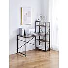 Gorilla Office Office: Home Desk with Shelving Dark Walnut/Black (1200 x 600 122