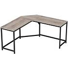 Vasagle L-Shaped Computer Desk Greige Black