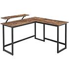 Vasagle L-Shaped Computer Desk with Monitor Stand- Rustic Brown