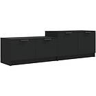 vidaXL TV Stand svart 158.5x36x45 cm konstruerat trä 811485