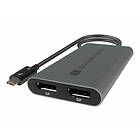 Sonnet Thunderbolt Dual 4K 60Hz DisplayPort Adapter Space Grey