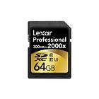 Lexar Professional SDXC Class 10 UHS-II U3 2000x 64GB