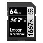 Lexar Professional SDXC Class 10 UHS-II U3 V60 1667x 64GB