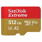 SanDisk Extreme microSDXC Class 10 UHS-I U3 V30 A2 160/90MB/s 512GB