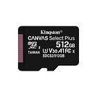 Kingston Canvas Select Plus microSDXC Class 10 UHS-I U3 V30 A1 100/85MB/s 512GB