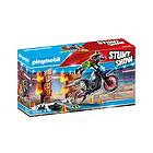 Playmobil Stuntshow 70553 Stunt Show Motocross with Fiery Wall