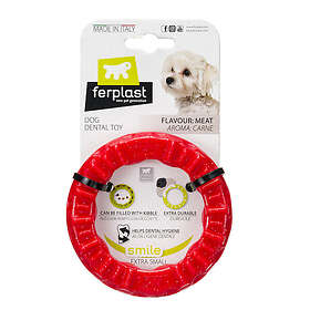 Ferplast Smile tuggring, röd Stl. XS: Ø 8.5 x H 1.7 cm