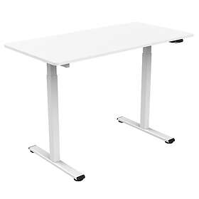 Gorilla Office Office: 2-Stage Motorised Height Adjustable Desk White/White (1200 x 600mm)