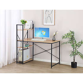 Gorilla Office Office: Home Desk with Shelving Black /Oak