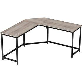 Vasagle L-Shaped Computer Desk Greige Black