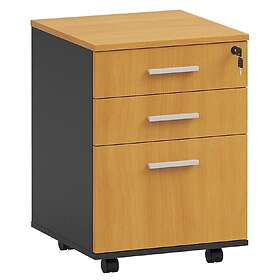 Warehouse The Workspace 925 Mobile 3 Drawer Tawa