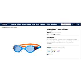 Zoggs Phantom 2.0 Swimming Goggles Junior