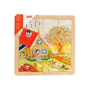 Goki 4-layer Puzzle Seasons 54 Pieces