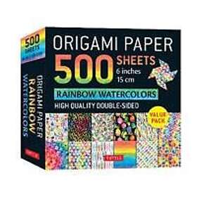 Origami Paper 500 sheets Rainbow Watercolors 6' (15 cm)