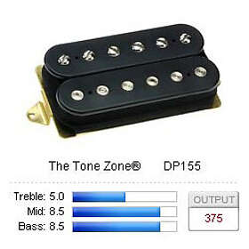 DiMarzio DP155FBK Pickup Humbucker Tone Zone F-Spaced Black