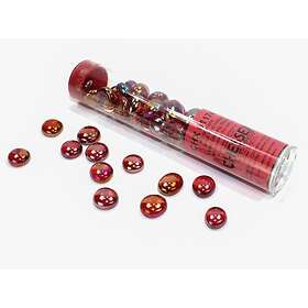 Chessex Gaming Glass Stones Red Iridized (40+)