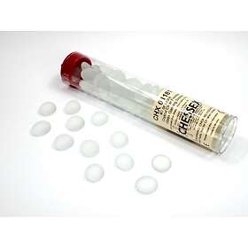 Chessex Gaming Glass Stones Clear Frosted (40+)