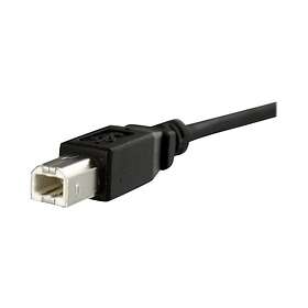 Black StarTech.com 1 ft Panel Mount USB Cable B to B F/M USB cable USB Type B (F