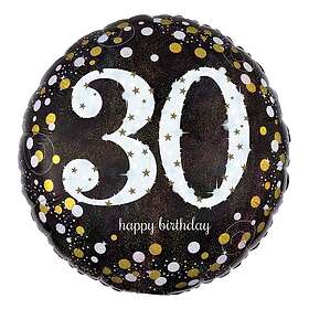 Amscan Folieballong 30 Happy Birthday Sparkling