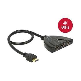 DeLock HDMI UHD Switch 3 x HDMI in > 1 x HDMI out 4K video-/ljudomkopplare 3 por