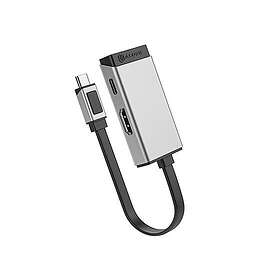 Alogic MagForce Duo 2-in-1 Adapter (USB-C - HDMI + 100W Power Delivery)