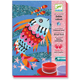 Djeco Måla Med Sand, Glitter Fiskar
