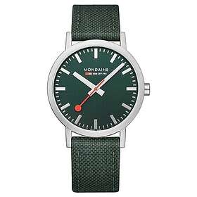 Mondaine A660.30314.60SBF Classic 36 Mm Forest Green Textile Watch
