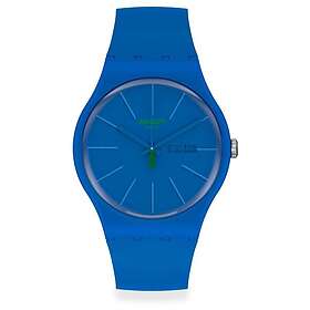 Swatch SO29N700 BELTEMPO Blue Plastic Strap Blue Dial Watch