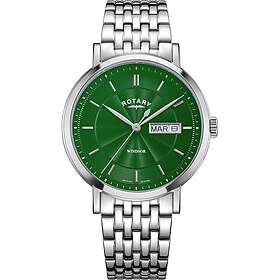 Rotary GB05420/24 Men's Windsor Green Dial Stainless Watch