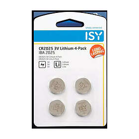 ISY Knappcellsbatteri Lithium Cr2025 (3 V) 4-pack
