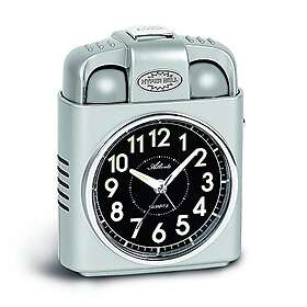 Atlanta alarm Clock, plast, silver, 13.5 x 16 cm