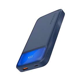 Promate 10000mAh Power Bank Super Slim, Smart LED Display (TORQ-10.BL)