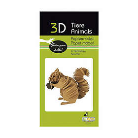 3D Paper Puzzle Squirrel