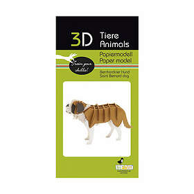 3D Paper Puzzle St. Bernard Dog
