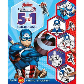 Marvel Avengers Captain America: 5 in 1 Colouring (häftad)