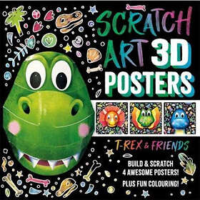 Scratch Art 3D Posters: T-Rex & Friends (häftad)