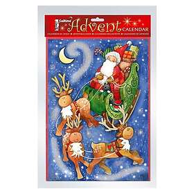 Sleigh & Reindeer with Glitter Caltime Advent Calendar