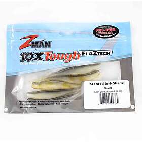 Z-Man Scented Jerk Shadz 4'' Smelt (5-pack)