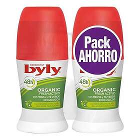 Byly Roll-on Organic deodorant Extra Fresh Activo (2 uds)