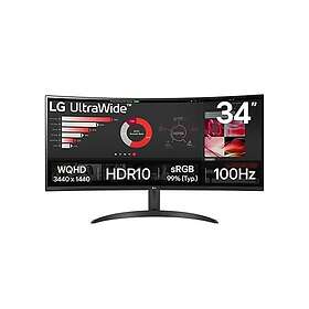 LG 34" UltraWide 34WR50QK-B UWQHD (3440x1440) 100Hz Curved