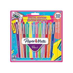 Paper Mate Flair filtspetspennor Mediumspets (0,7 mm) Retrofärger 12 stycken