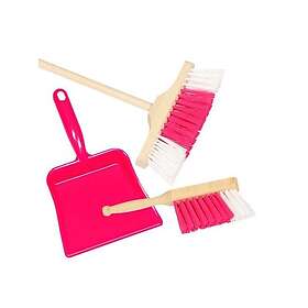 Goki Broom Dustpan & Tin Pink