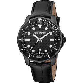 Roberto Cavalli by Franck Muller RV1G159L0031 Classic Svart/Läder Ø42 mm