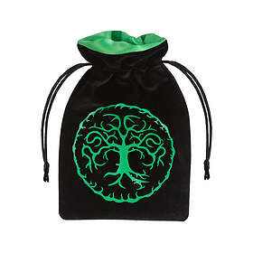 Q-workshop Dice Bag: Forest (Black & Green) Velour