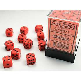Chessex Gaming Opaque: Orange/black (36-dice set)