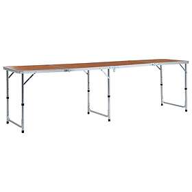 vidaXL Sammenleggbart campingbord aluminium 240x60cm