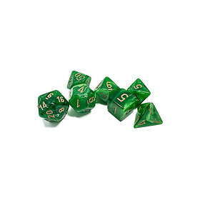 Chessex Gaming Dice Set 7 Vortex Green/Gold