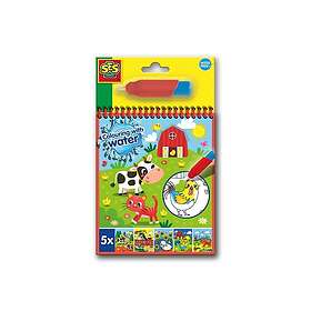 SES Creative Colour with Water Farm Colouring Book