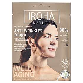 Iroha Nature Anti-Wrinkles Collagen Face & Neck Sheet Mask